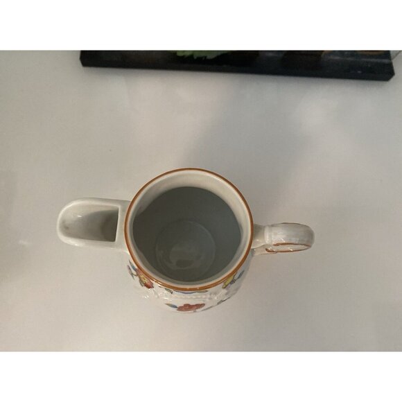 Estee Lauder Chinoiserie Floral Porcelain Creamer Pitcher Butterfly & Flowers - Picture 16 of 16